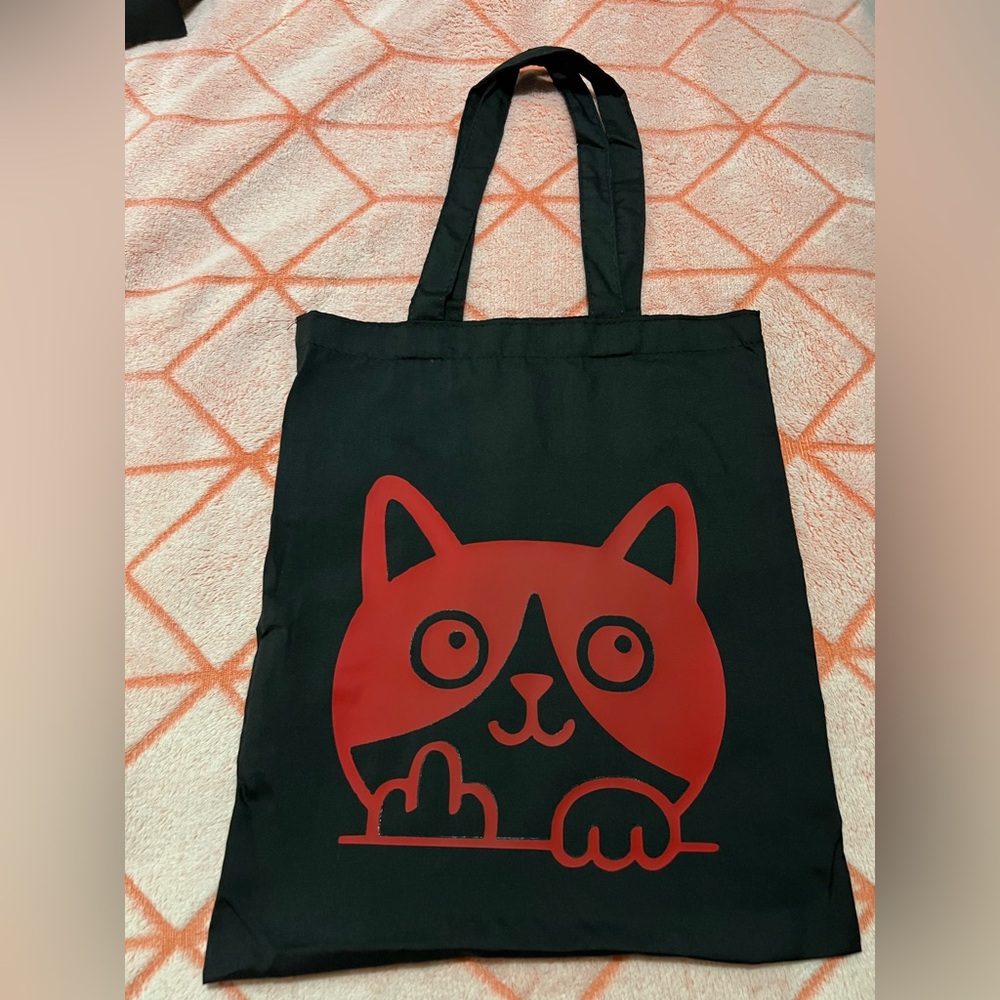 Graphic Canvas Bag 🐈‍⬛